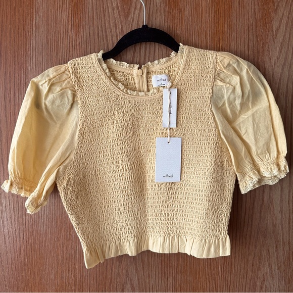 NWT Wilfred Tempest short sleeve cropped blouse - Picture 2 of 4